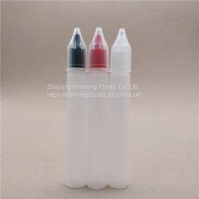 Hot Pen Shape Crystal Cover Oil Ink E-liquid Bottle Childproof Cap Squeeze Plastic Pet E-juice Vape Oil Dropper Bottle photo-2