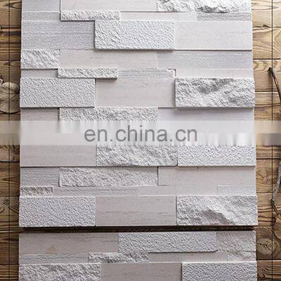 Random Stack Natural Stone Exterior Marble Stone Groove Wall Cladding Cream Interior Natural Stone Panel Suppliers photo-5