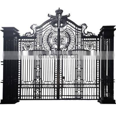 Nigerian Luxury Modern Metal Wrought Iron Security Front Outside Motorised Sliding Powder Coated Main Gate in India