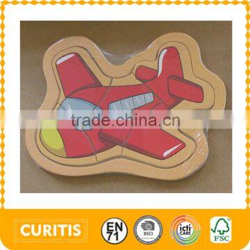 Non-Toxic Wood Puzzle For Little Kids Popular Kids Puzzle Games 15*13 5Pcs Cheap Puzzle Toys