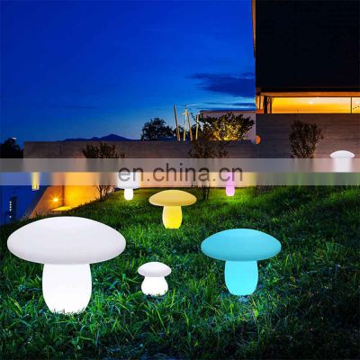 mushroom glowing Landscape waterproof christmas decoration solar outdoor garden led ball sphere stone light lamp