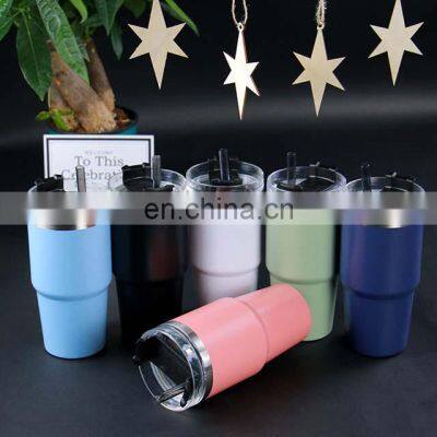 Metal Stainless Steel Insulated Vaccumm Travel Mug Tumbler With Straw and Handle for Coffee and Beer photo-4