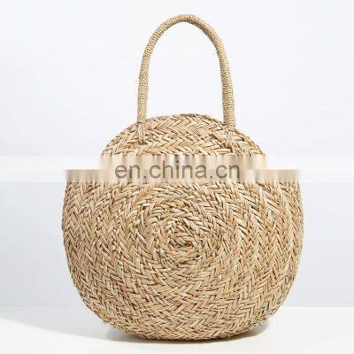 Large Seagrass HandBag, Seagrass Circular Basket Bag Natural Tote Bag Wholesale in Bulk Vietnam Supplier