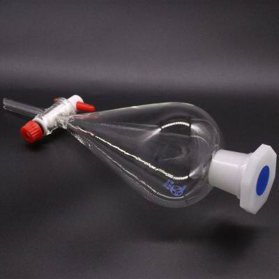 Pear Shaped Glass Separatory Funnel PTFE/glass Piston Complete Specifications Accurate Scale photo-4