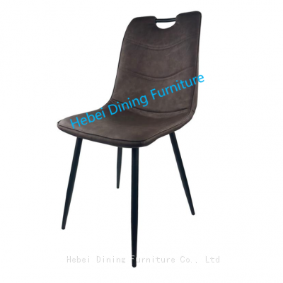 Dining Furniture Living Room Seat Backrest Crazy House Leather Dining Chairs