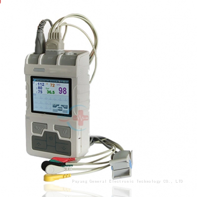 24-hour dynamic electrocardiogram monitor and dynamic blood pressure monitor with Bluetooth USB transmission