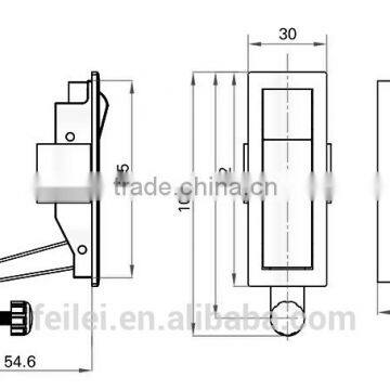 Cheap Wholesale ROHS Chrome Plated Plane Lock for Electric Box Use photo-5