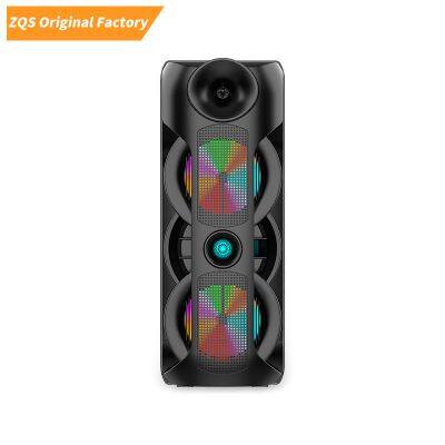 SING-E ZQS8202A Dual 8 Inch Subwoofer Deep Bass RGB Light Portable Party Dj Stage Hybrid Sound Wireless Karaoke Speaker