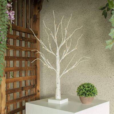 LED Birch Tree Lights Tabletop Bonsai artificial Birch tree Battery Powered with Warm White for Indoor Decoration Table lamps