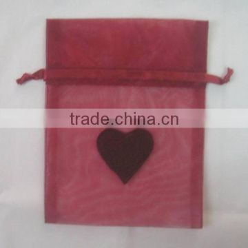 organza bag, glitter printed transparent organdy gift bag/candy packing bags/Christmas bag