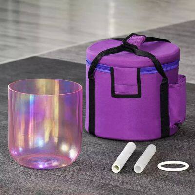 Sound Healing Wind Chime Handle Crystal Singing Bowl Quartz Set Chrystal Rainbow Meditation