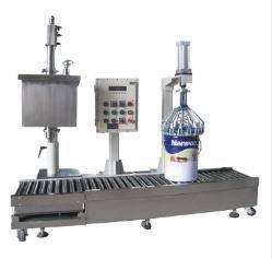 Semi-Auto Two Heads Weighting and Filling Machine for 10-50L Liquid