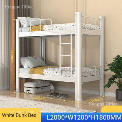 Zero Formaldehyde Heavy Duty Metal Bunk Bed-Twin/Full Size for Two Kids/Adults, Industrial Chic Space Saving Bed for Loft Apartment Furniture Retail