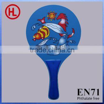 Custom promotion gift Hot Sale Wooden Beach tennis racket/beach paddle racket with beach ball set wholesale