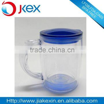 Hot sale plastic beer mug with lid for promotional