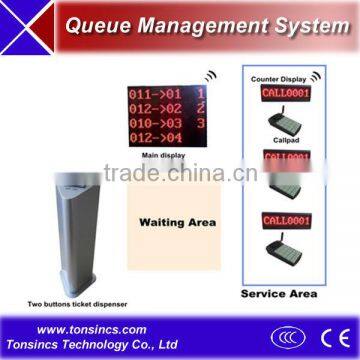 Simple Wireless 2 Service Button queue management System