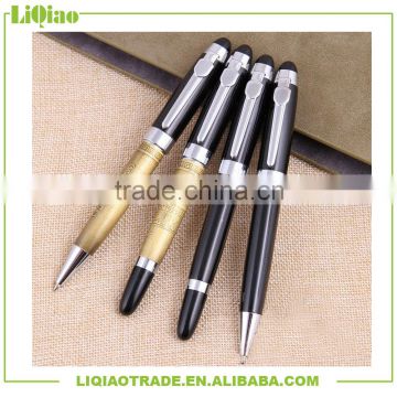 Luxury antique brass ball pen roller pair pen with delicate&customized gift box