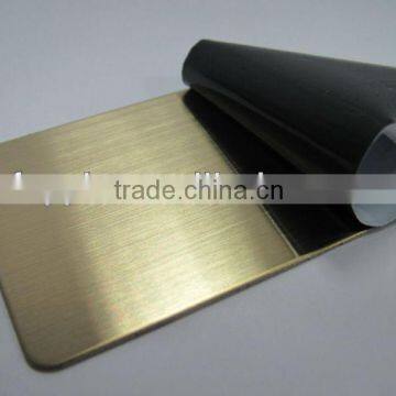 gold hairline finish color stainless steel decoration