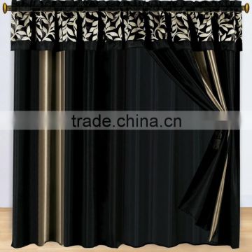 luxury sateen curtain set made in china