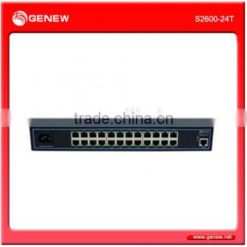 Genew Switch S2600-24T Carrier-Class Access Ethernet LANswitch with ALC QinQ VLAN founction