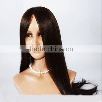 AAAAA Grade Natural Hair Line Silky Straight Glueless Full Lace 100% Human Hair Wig Peruvian Full Lace Wig