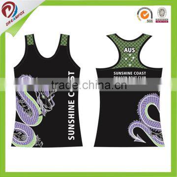 promotional custom sublimation running singlet, custom t-back singlet
