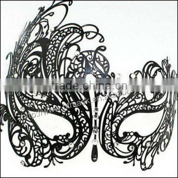 black metal maske mode charmante mardi gras party maske elegante metall laser charmante prinzessin maske