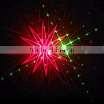 Various Red and Green complex grating pattern light laser