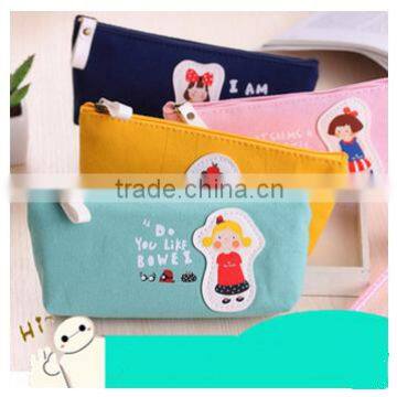 New cartoon girls pencil bag delicate stationary bag creative students pencil bag                        
                                                Quality Choice