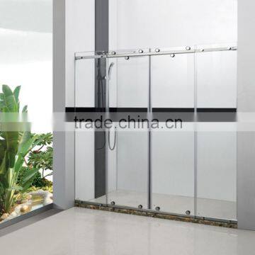 Hotel Used Aluminium Alloy Framed Sliding Glass Shower Enclosure photo-3