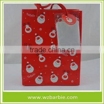 Wholesale Red Christmas Shopping/Gift Paper Bag With Handles