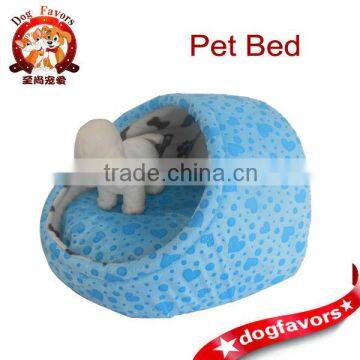 Blue Heart Egg Shaped Dog Bed, Pet Home with Washable Pillow