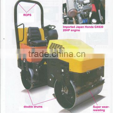 vibratory mini road roller,double drum JYL51,1.4ton