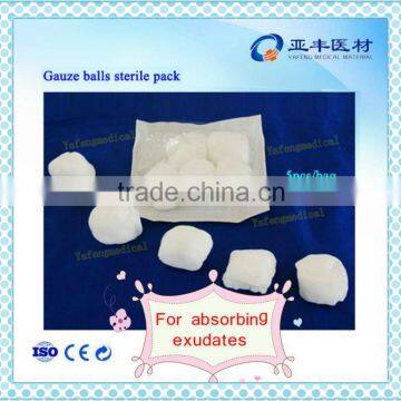 15x15cm-Dia3.5cm medical disposable sterile surgical gauze ball