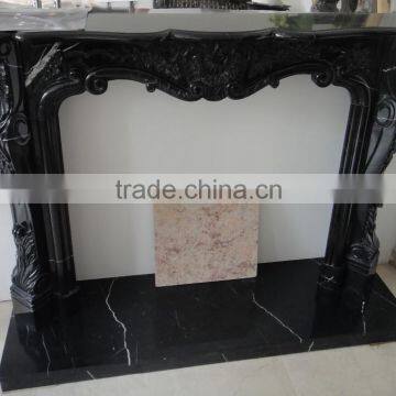 europe black marble fireplace mantel shelf