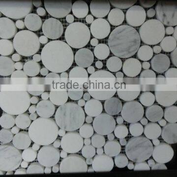 Round white mosaic A grade