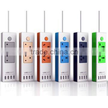 2015 AC power socket with 4 port USB Smart Charger