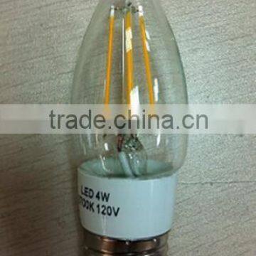 high lumen 110v 130v e26 e12 led bulb filament