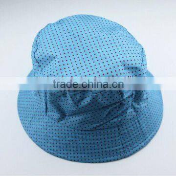 BUKH004C Multicolor polka dot print bucket hat Floppy sun visor caps