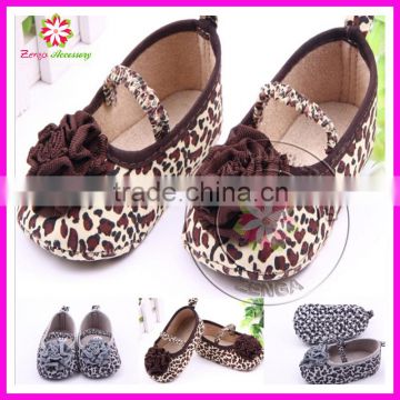 Leopard lovely baby prewalker crib shoes