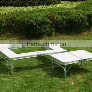 High sale Korea barbecue folding table 2 tables