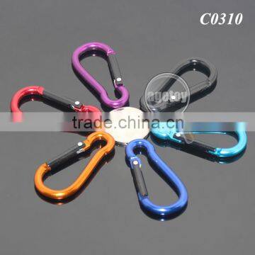 Random Mix Multicolor 40MM Gourd Shaped Aluminum Alloy Spring Clip Buckle Wholesale Metal Mini Carabiner