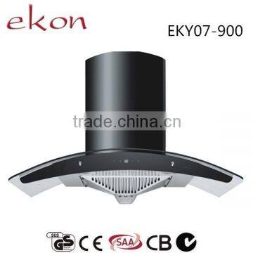 90cm Auto clean curved glass Kitchen chimney hoods