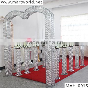 hight quality RGB led light crystal arch led backdrop wedding stage for wedding decoration and party decoration(MAH-001)                        
                                                Quality Choice