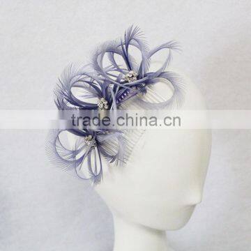 Lilac hair fascinator on comb