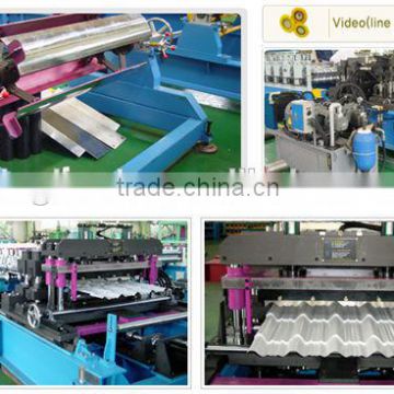 2013 Hot Sale Automatic 0.4-0.8mm Glazed Tile Roll Forming Machine LS-840-24