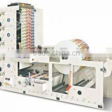 flexo sticker label printing machine ( With die cutting and slitting)