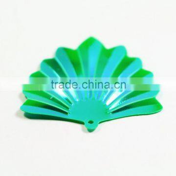 Hot sale popular green color fan-shaped sequin for table cloth weddings