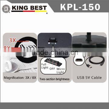 KING BEST 3X and 8X 360 Degree Rotation Bright LED Reading Magnifier Big Screen Illuminated Magnifier LED Light photo-2
