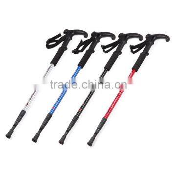 Three section Aluminum Alloy Retractable Hiking climbing Stick Alpenstock